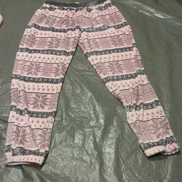 Kensie Medium PJ Set Long sleeved top pant bottoms Pink Grey Gray Pajama Pajamas - Picture 9 of 16